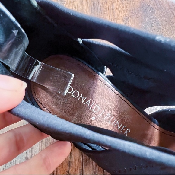 Donald J Pliner • Jada Stretch Wedge Sandal black cage gladiator heel - Picture 5 of 12